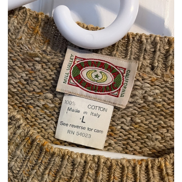 Vintage Banana Republic Sweater Men's L Safari and Travel Ragg 90s Preppy - Picture 2 of 9